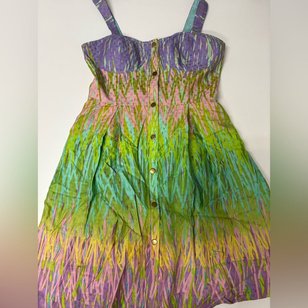 Muse | Multicolor Dress with Button Accents